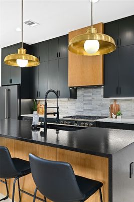 Interior, Kitchen, Pendant Lights, Recessed Lighting, Stainless Steel Appliances