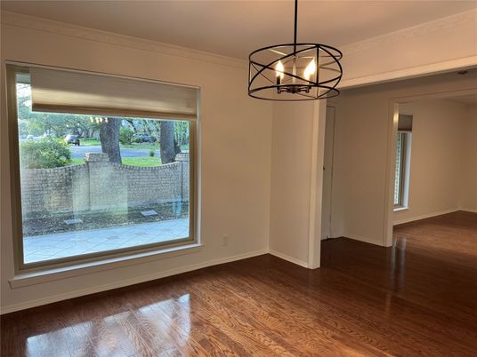 Chandelier, Empty room, Interior, Pendant Lights, Wood Texture Flooring