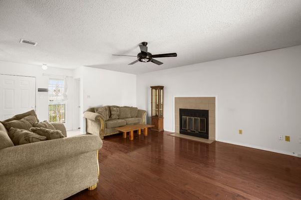 Fireplace, Interior, Living room, Wood Texture Flooring