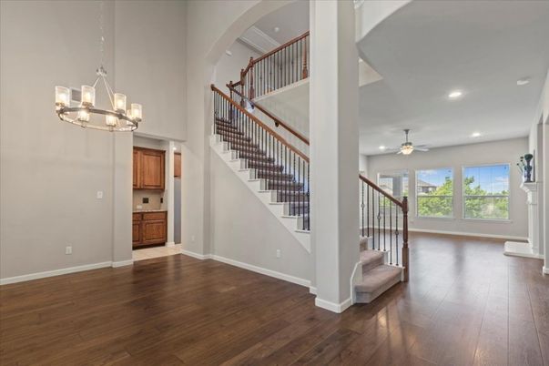 Interior, Pendant Lights, Recessed Lighting, Wood Texture Flooring