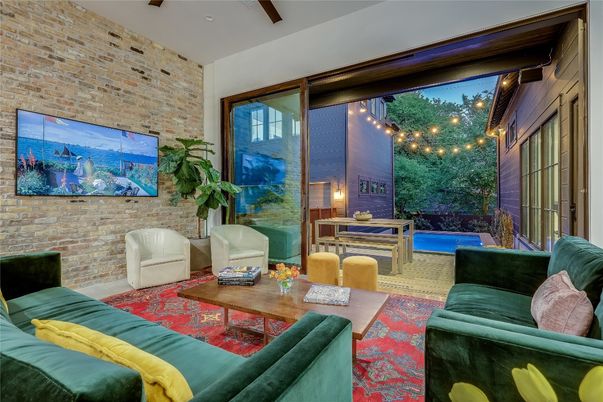 Interior, Living room, Stone Walls