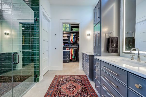 Bathroom, Dual Sink Vanities, Glass Shower, Interior