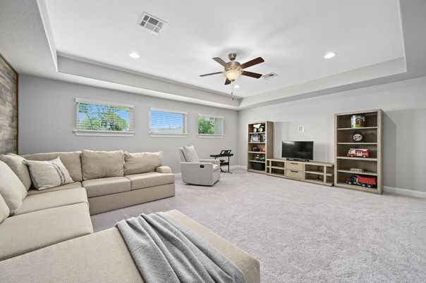 Interior, Living room, Recessed Lighting