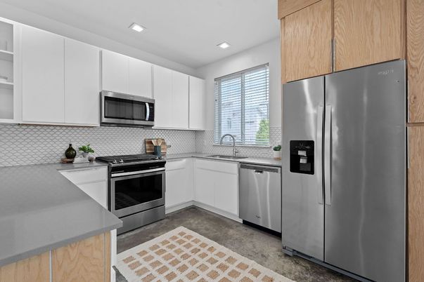 Interior, Kitchen, Recessed Lighting, Stainless Steel Appliances