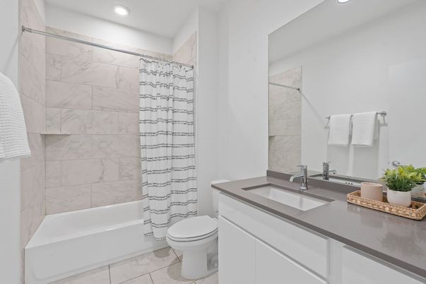 Bathroom, Interior, Marble, Marble Walls, Recessed Lighting