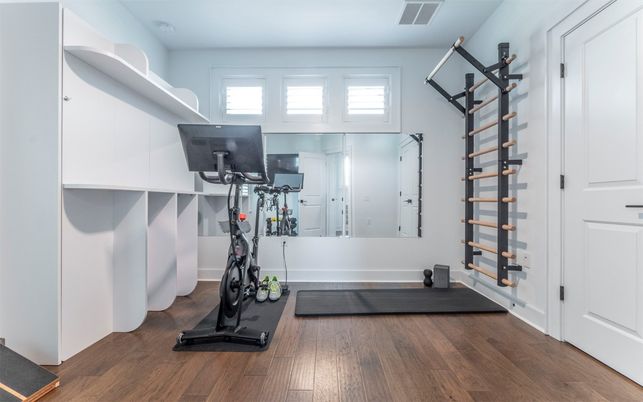 Fitness Equipment, Interior, Wood Texture Flooring