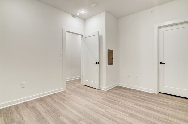 Elevator, Empty room, Interior, Wood Texture Flooring