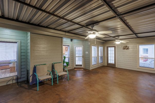 Empty room, Interior, Stone Walls, Wood Texture Flooring