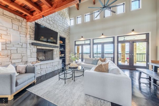 Fireplace, Interior, Living room, Stone Walls, Wooden Beams, Wooden Ceilings, Wood Texture Flooring