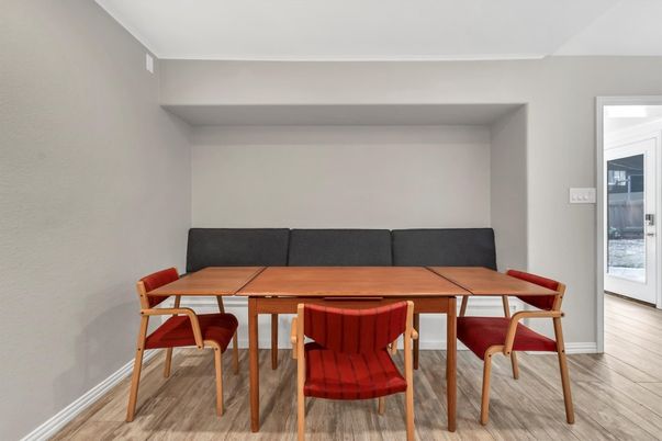 Dining room, Interior, Wood Texture Flooring