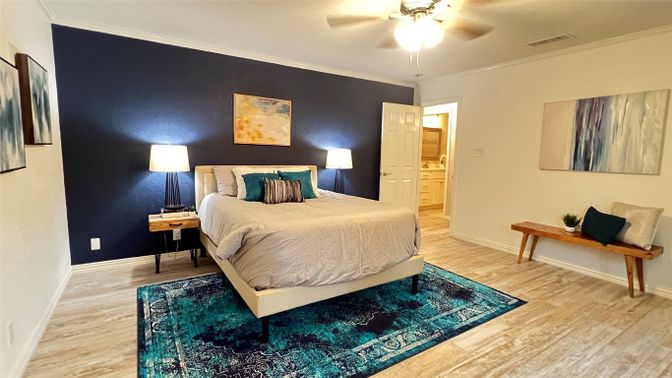 Bedroom, Interior, Wood Texture Flooring