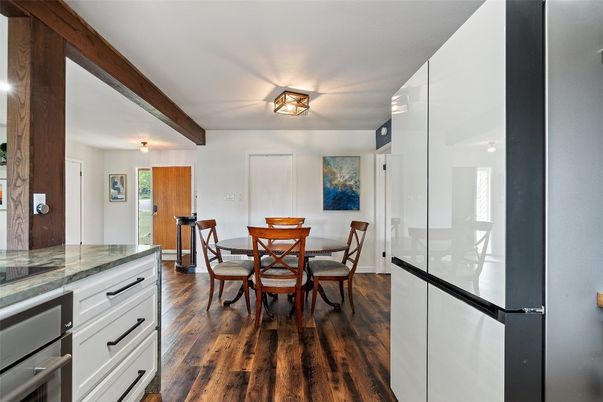 Dining room, Interior, Wooden Beams, Wood Texture Flooring