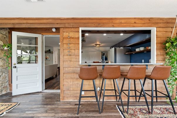 Interior, Recessed Lighting, Wood Texture Flooring, Wooden Walls