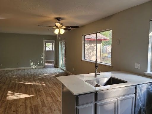 Empty room, Interior, Kitchen, Wood Texture Flooring