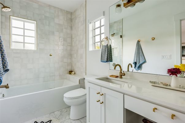 Bathroom, Glass Shower, Interior, Marble