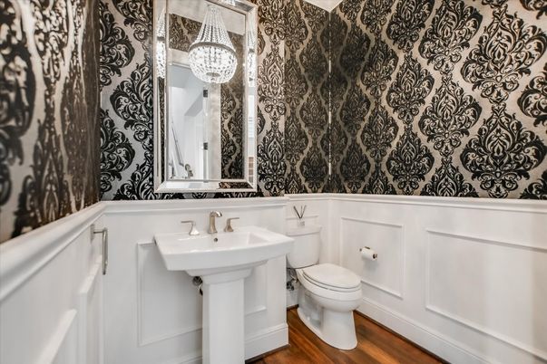 Bathroom, Interior, Wood Texture Flooring