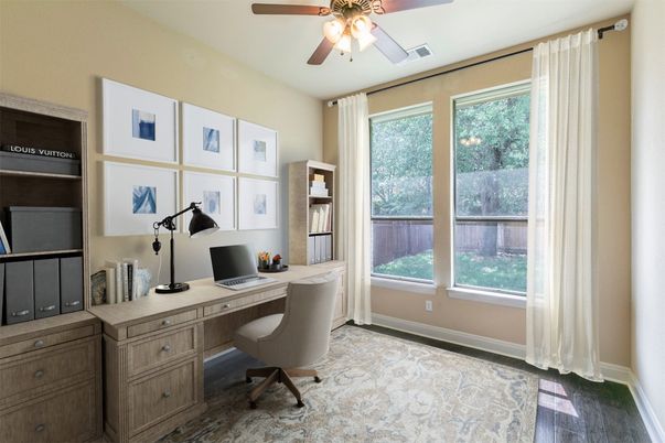 Home Office, Interior, Wood Texture Flooring