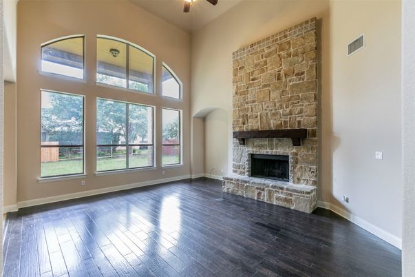 Fireplace, Interior, Stone Walls, Wood Texture Flooring