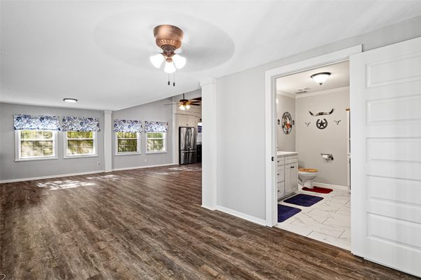 Bathroom, Interior, Wood Texture Flooring