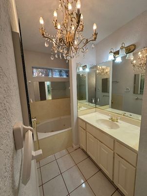 Bathroom, Chandelier, Dual Sink Vanities, Interior