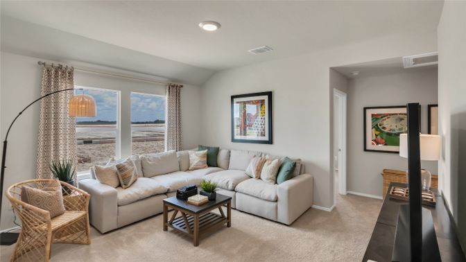 Interior, Living room, Recessed Lighting