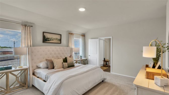 Bedroom, Interior, Recessed Lighting