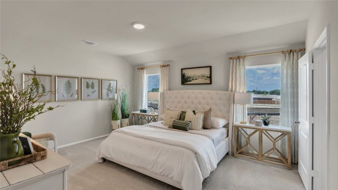 Bedroom, Interior, Recessed Lighting