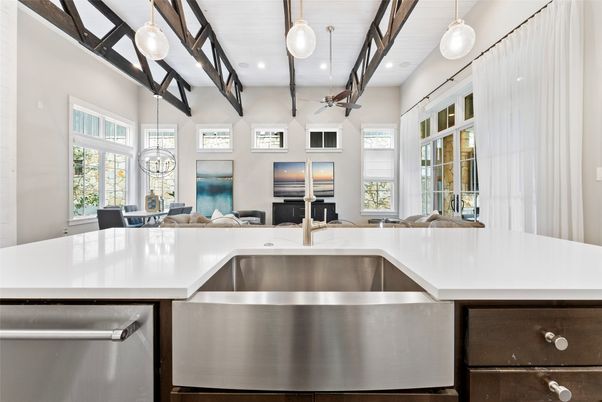Interior, Kitchen, Pendant Lights, Recessed Lighting, Stainless Steel Appliances