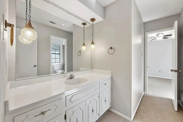Bathroom, Dual Sink Vanities, Interior, Pendant Lights