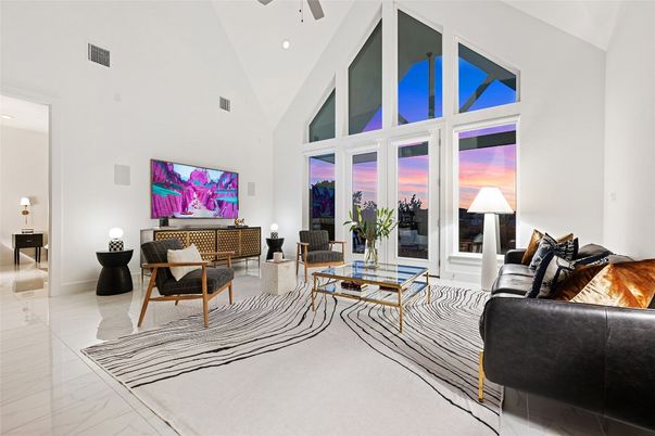 Interior, Living room, Marble, Recessed Lighting
