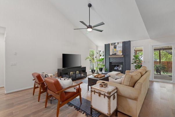 Fireplace, Interior, Living room, Wood Texture Flooring