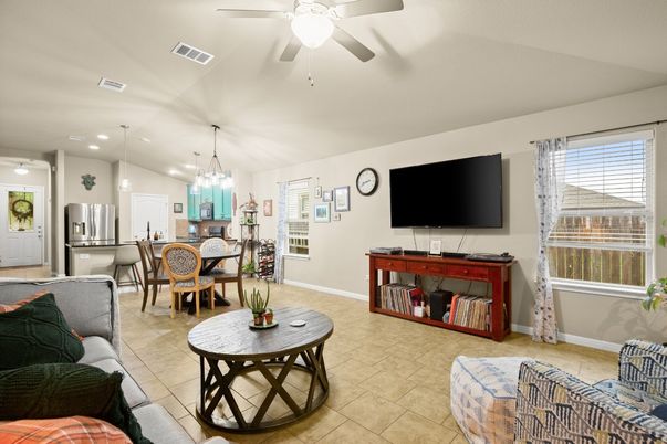 Chandelier, Dining room, Interior, Kitchen, Pendant Lights, Recessed Lighting, Stainless Steel Appliances