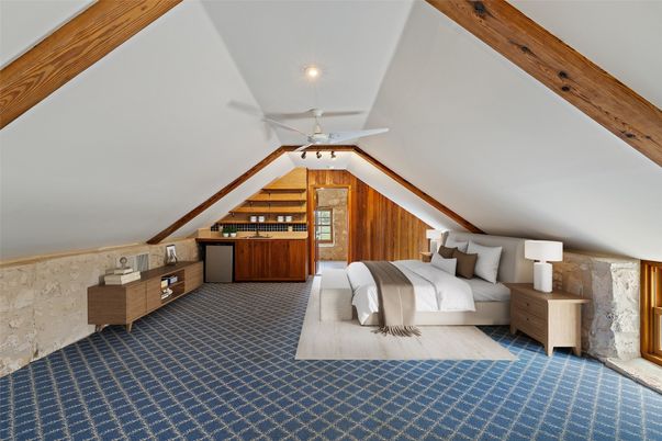 Bedroom, Interior, Wooden Beams