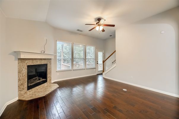 Empty room, Fireplace, Interior, Wood Texture Flooring