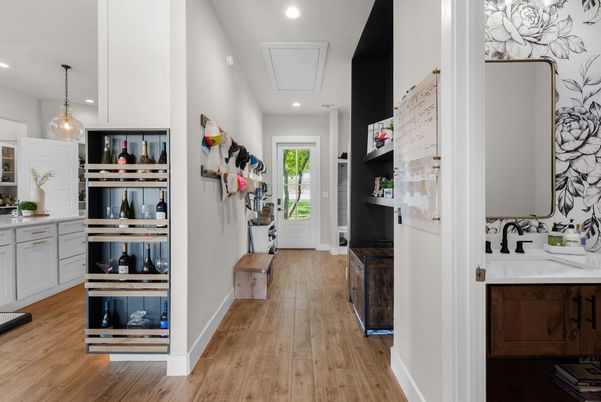 Interior, Pendant Lights, Recessed Lighting, Wood Texture Flooring