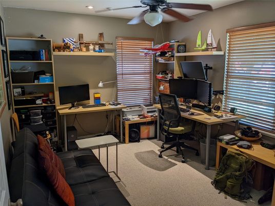Home Office, Interior, Recessed Lighting