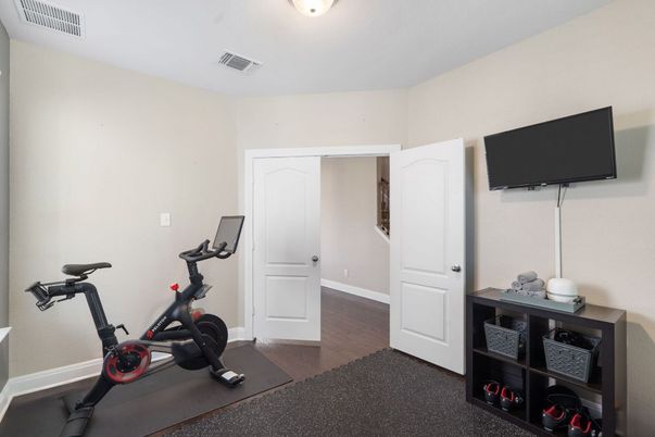 Fitness Equipment, Interior, Wood Texture Flooring