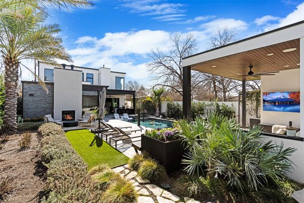 Backyard, Exterior, Fireplace, Pool