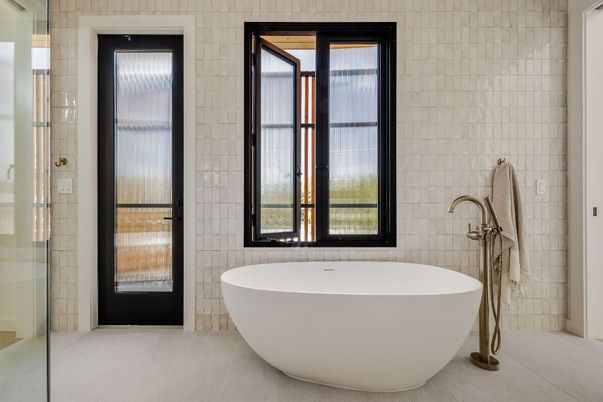 Bathroom, Free Standing Baths, Glass Shower, Interior
