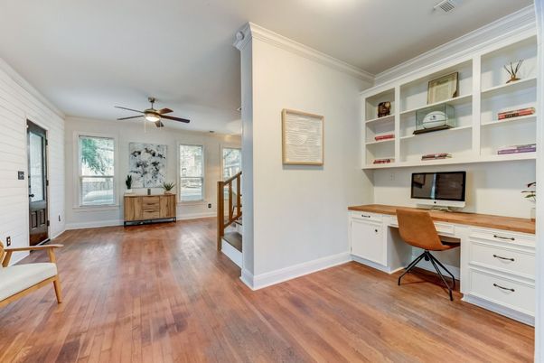 Home Office, Interior, Wood Texture Flooring