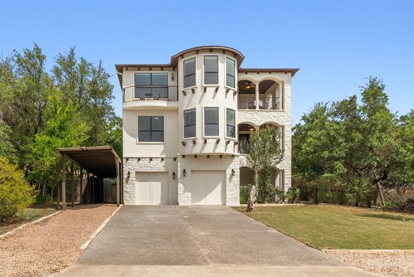Attached, Backyard, Exterior, Facade, Mediterranean