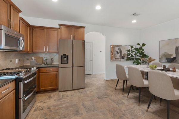 Dining room, Interior, Kitchen, Recessed Lighting