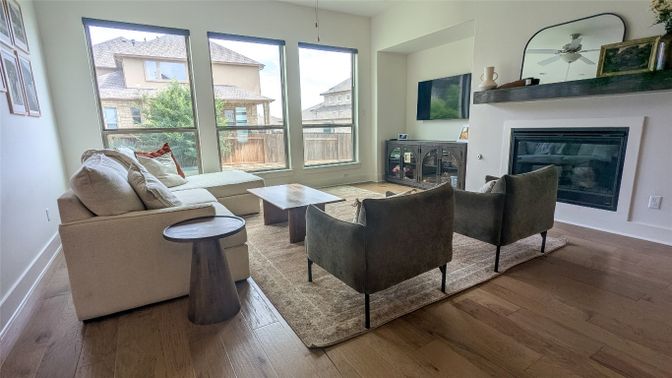 Fireplace, Interior, Living room, Wood Texture Flooring