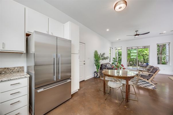 Dining room, Interior, Kitchen, Recessed Lighting, Stainless Steel Appliances
