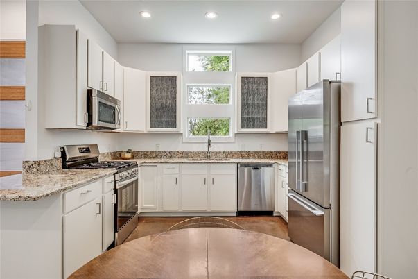 Interior, Kitchen, Recessed Lighting, Stainless Steel Appliances