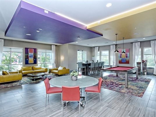Billiard Table, Dining room, Game Room, Interior, Living room, Pendant Lights, Recessed Lighting, Wood Texture Flooring