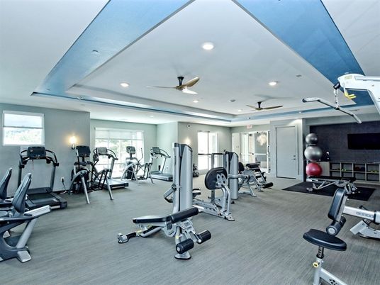 Fitness Equipment, Gym, Interior, Recessed Lighting