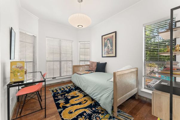 Bedroom, Home Office, Interior, Pendant Lights, Wood Texture Flooring
