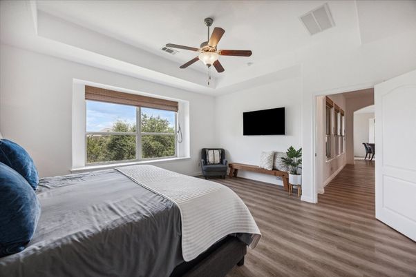 Bedroom, Interior, Wood Texture Flooring