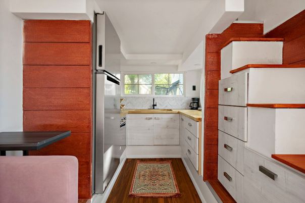 Interior, Kitchen, Wood Texture Flooring